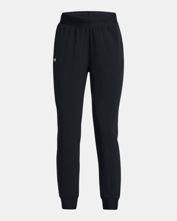 Women's UA Rival High-Rise Woven Pants, Black, pdpMainDesktop image number 4